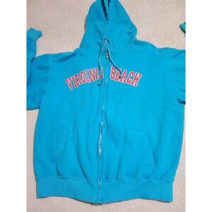 Virginia Beach Zip Hoodie XL/T Shirt By Sunsations Turquoise Costal Inspired